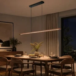 Lampadari Moderni-Selezionato da Mazzolaluce Lampadario japandi a sospensione in legno per sala da pranzo