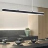 Lampadari Moderni-Perenz Illuminazione Lampadario kante nero led cct 3000k 4000k 6000k per tavolo ufficio