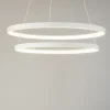 Lampadari Moderni-Gea Luce Lampadario krizia s2 bianco moderno 2 cerchi led