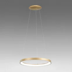 Lampadari Moderni-Gea Luce Lampadario krizia sm oro cerchio led 50w 3000k moderno