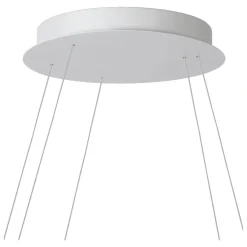 Lampadari Moderni-Selezionato da Mazzolaluce Lampadario led anelli bianco design moderno per soggiorno