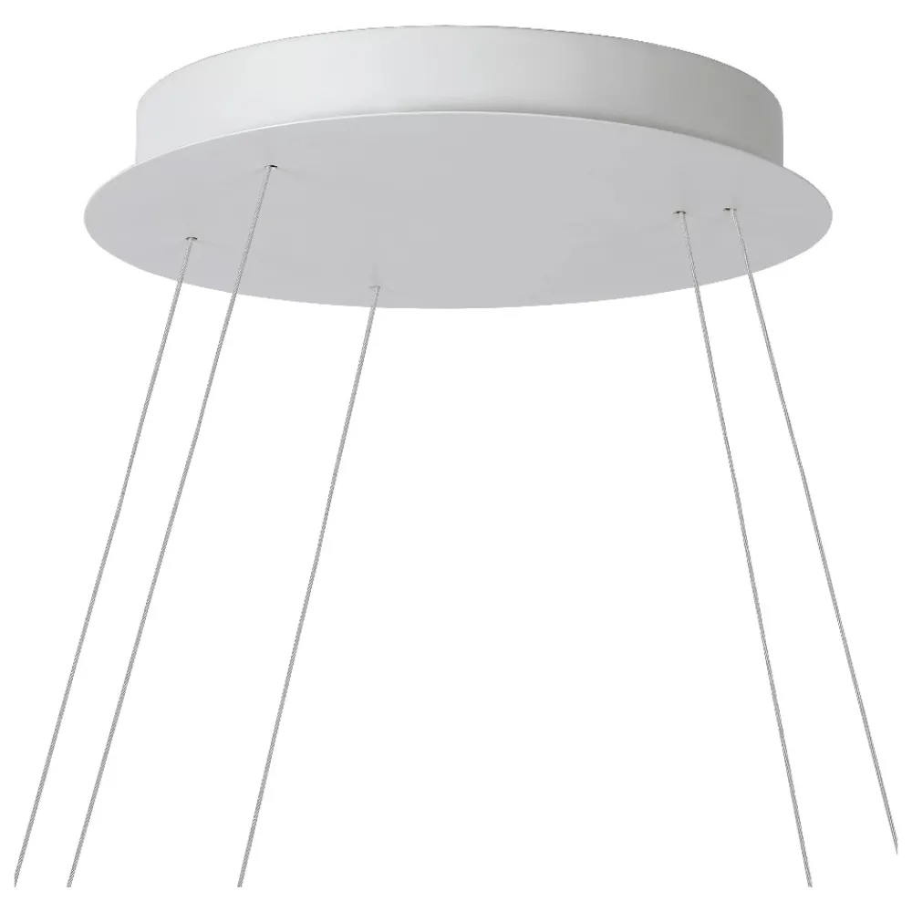 Lampadari Moderni-Selezionato da Mazzolaluce Lampadario led anelli bianco design moderno per soggiorno