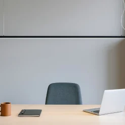 Lampadari Moderni-Perenz Illuminazione Lampadario led barra nero per tavolo scrivania ufficio link perenz