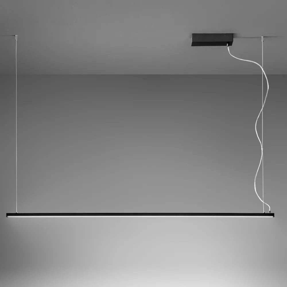 Lampadari Moderni-Perenz Illuminazione Lampadario led barra nero per tavolo scrivania ufficio link perenz