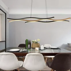 Lampadari Moderni-Selezionato da Mazzolaluce Lampadario led design moderna nero marrone 3000k