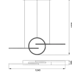 Lampadari Moderni-Selezionato da Mazzolaluce Lampadario led design moderno bianco per soggiorno 50w 3000k