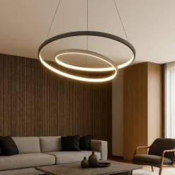 Lampadari Moderni-Ideal Lux Lampadario led design moderno 3000k oz sp d80 nero