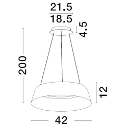 Lampadari Cucina-Selezionato da Mazzolaluce Lampadario led dimmerabile cono rovesciato nero oro per cucina moderna
