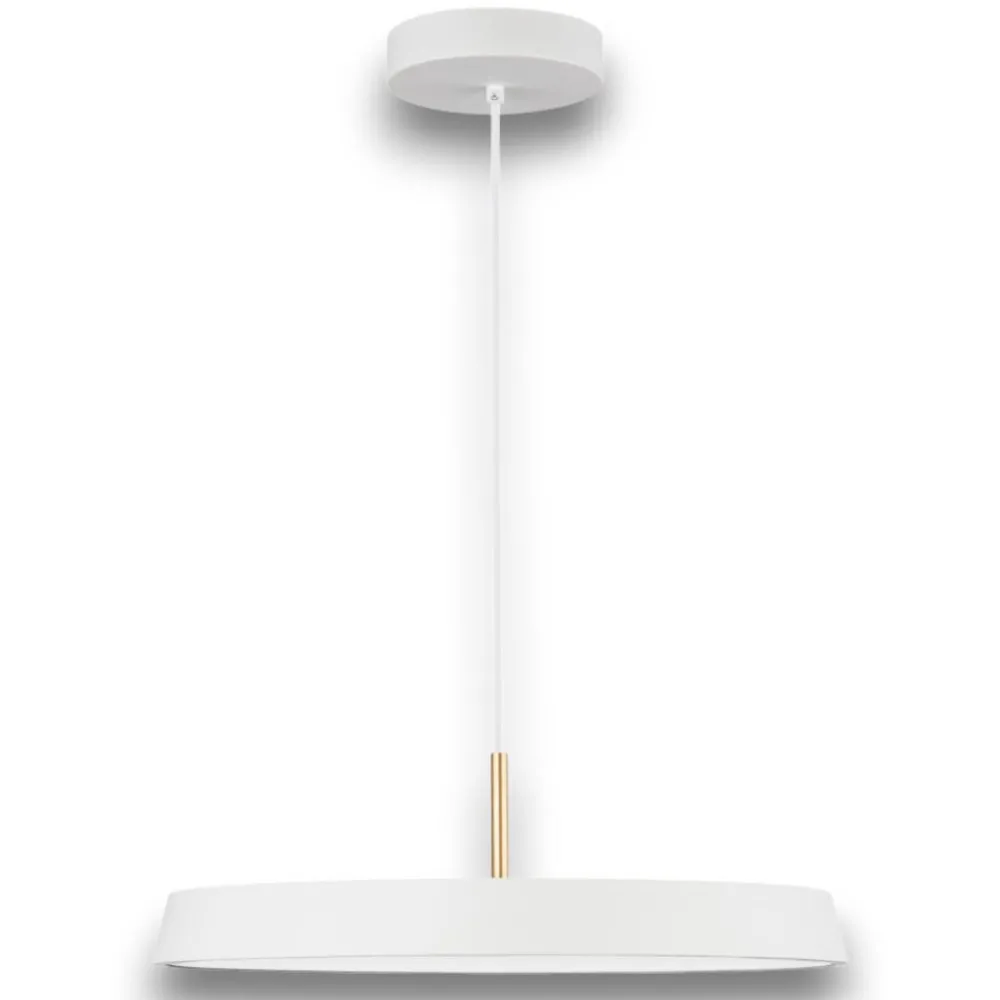 Lampadari Cucina-Selezionato da Mazzolaluce Lampadario led disco piatto bianco oro per cucina moderna
