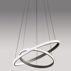 Lampadari Moderni-Gea Luce Lampadario led iole s2 titanio led 40w 3000k
