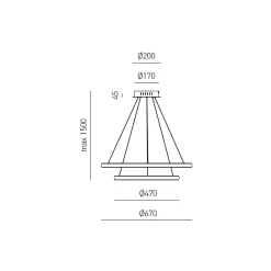 Lampadari Moderni-Gea Luce Lampadario led iole s2 titanio led 40w 3000k
