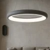 Lampadari Moderni-Selezionato da Mazzolaluce Lampadario led 3000k cerchio grigio 60cm dimmerabile