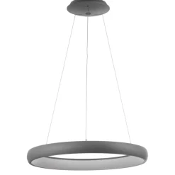 Lampadari Moderni-Selezionato da Mazzolaluce Lampadario led 3000k cerchio grigio 60cm dimmerabile