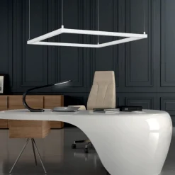 Lampadari Moderni-Selezionato da Mazzolaluce Lampadario led 3000k dimmerabile quadrato 100cm bianco moderno