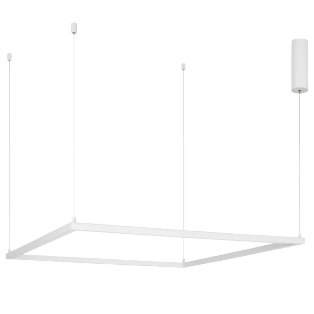 Lampadari Moderni-Selezionato da Mazzolaluce Lampadario led 3000k dimmerabile quadrato 100cm bianco moderno