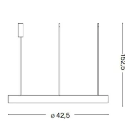 Lampadari Cucina-Ideal Lux Lampadario led 3000k gemini sp d042 nero