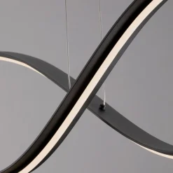 Lampadari Cucina-Selezionato da Mazzolaluce Lampadario led 2700k-3000k-4000k nero design per isola penisola cucina