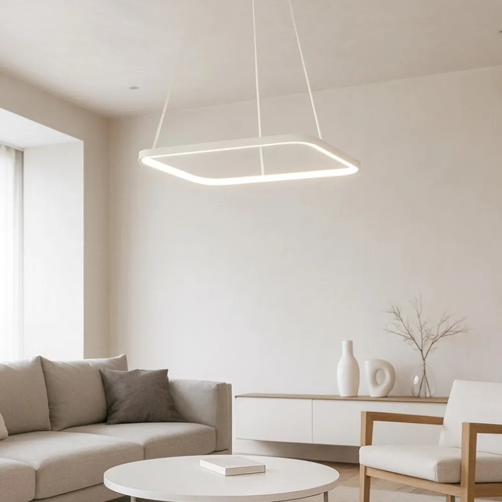 Lampadari Moderni-Affralux Lampadario led 3200k moderno aluring bianco