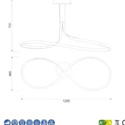Lampadari Moderni-Selezionato da Mazzolaluce Lampadario led moderno led per soggiorno silver cromo dimmerabile