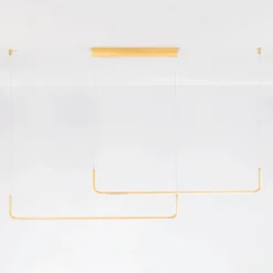 Lampadari Moderni-Selezionato da Mazzolaluce Lampadario led moderno oro design per sala da pranzo