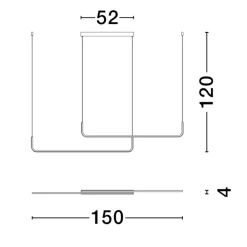 Lampadari Moderni-Selezionato da Mazzolaluce Lampadario led moderno oro design per sala da pranzo