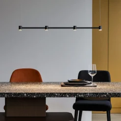 Lampadari Moderni-Selezionato da Mazzolaluce Lampadario led nera per moderna