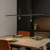 Lampadari Cucina-Selezionato da Mazzolaluce Lampadario led nero per sala da pranzo