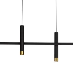 Lampadari Cucina-Selezionato da Mazzolaluce Lampadario led nero per sala da pranzo