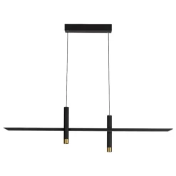 Lampadari Cucina-Selezionato da Mazzolaluce Lampadario led nero per sala da pranzo