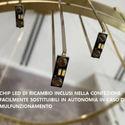 Lampadari Moderni-Selezionato da Mazzolaluce Lampadario led oro ramato stelle cadenti