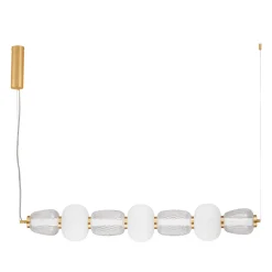 Lampadari Moderni-Selezionato da Mazzolaluce Lampadario led oro stile contemporaneo per soggiorno