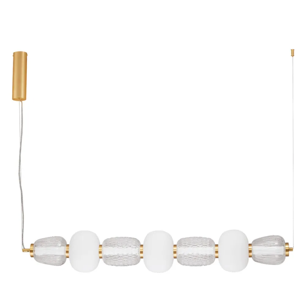 Lampadari Moderni-Selezionato da Mazzolaluce Lampadario led oro stile contemporaneo per soggiorno