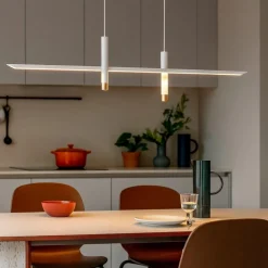 Lampadari Cucina-Selezionato da Mazzolaluce Lampadario led per cucina design bianco oro