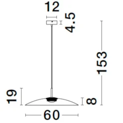 Lampadari Cucina-Selezionato da Mazzolaluce Lampadario led per cucina marrone piatto di vetro 60cm
