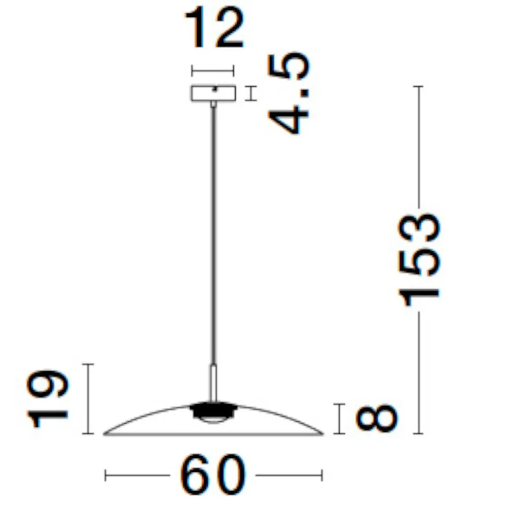 Lampadari Cucina-Selezionato da Mazzolaluce Lampadario led per cucina marrone piatto di vetro 60cm