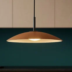 Lampadari Cucina-Selezionato da Mazzolaluce Lampadario led per cucina moderna vetro marrone 40 cm