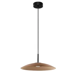 Lampadari Cucina-Selezionato da Mazzolaluce Lampadario led per cucina moderna vetro marrone 40 cm