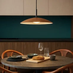 Lampadari Cucina-Selezionato da Mazzolaluce Lampadario led per cucina moderna vetro marrone 40 cm