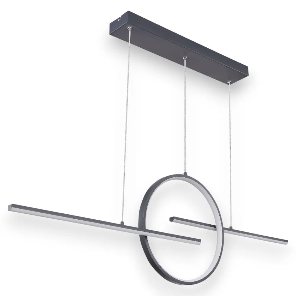 Lampadari Moderni-Selezionato da Mazzolaluce Lampadario led per soggiorno moderno antracite dimmerabile