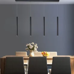 Lampadari Cucina-Selezionato da Mazzolaluce Lampadario led per tavolo pranzo cucina nero 16w 3000k dimmerabile