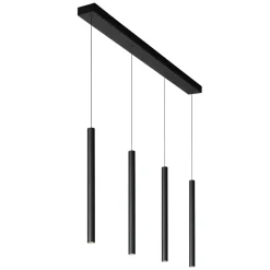 Lampadari Cucina-Selezionato da Mazzolaluce Lampadario led per tavolo pranzo cucina nero 16w 3000k dimmerabile