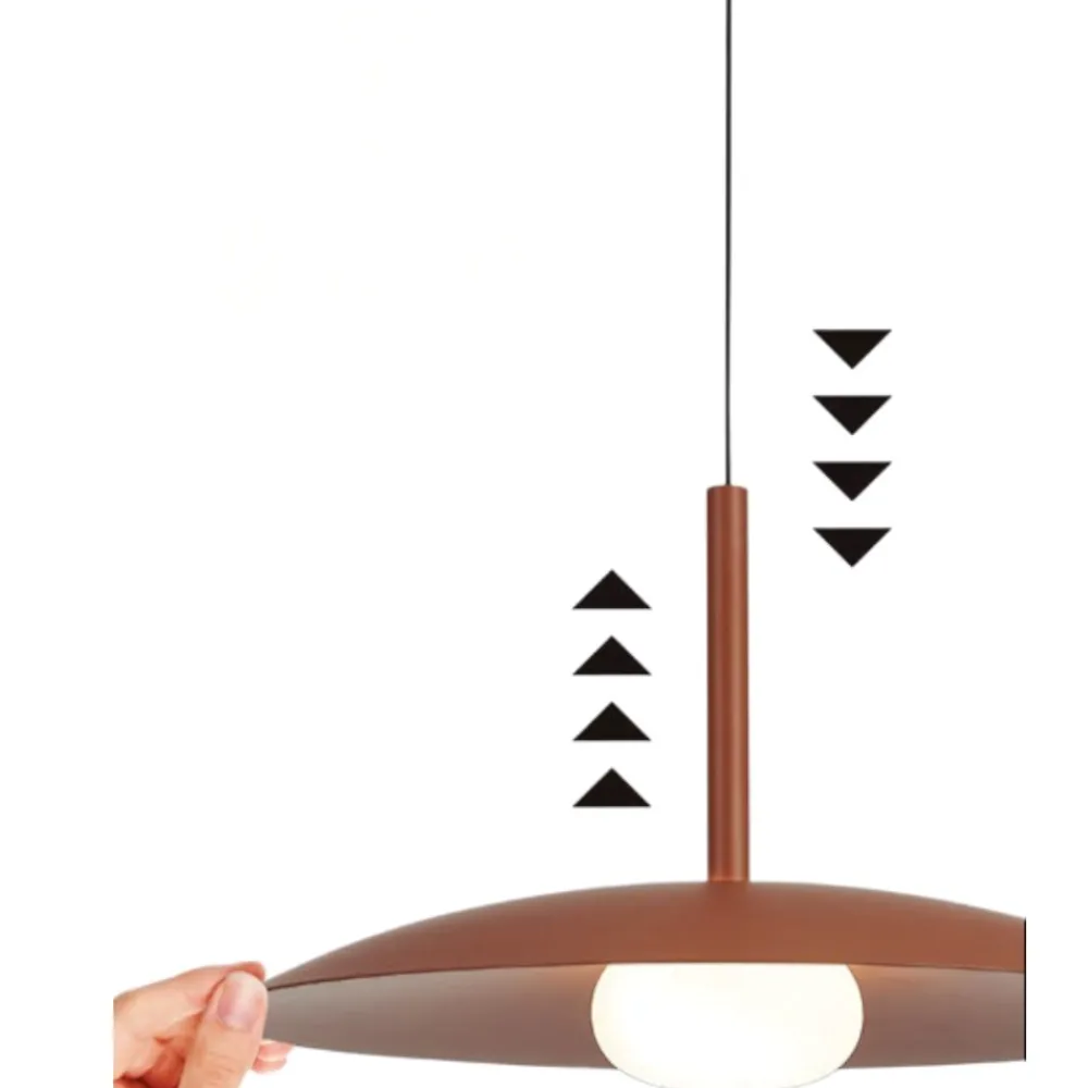 Lampadari Cucina-Selezionato da Mazzolaluce Lampadario led piatto nero sfera di vetro saliscendi per cucina