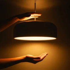 Lampadari Cucina-Perenz Illuminazione Lampadario led 30w cct biemissione per cucina perenz velia panna lucido