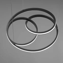 Lampadari Moderni-Selezionato da Mazzolaluce Lampadario led 60w dimmerabile nero per soggiorno moderno