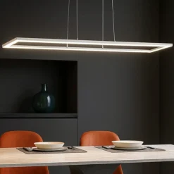 Lampadari Moderni-Affralux Lampadario led 72w 3000k bianco quattro per soggiorno