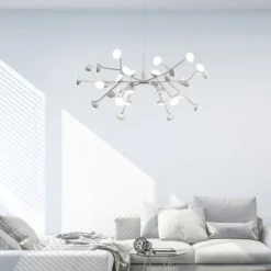 Lampadari Moderni-Selezionato da Mazzolaluce Lampadario led 100w 3000k design moderno bianco per soggiorno