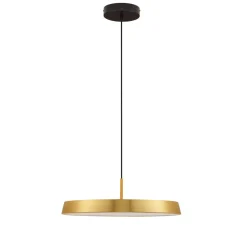 Lampadari Cucina-Selezionato da Mazzolaluce Lampadario led 37w 3000k disco oro per cucina