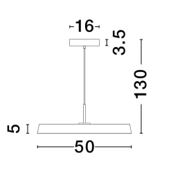 Lampadari Cucina-Selezionato da Mazzolaluce Lampadario led 37w 3000k disco oro per cucina