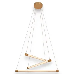 Lampadari Moderni-Selezionato da Mazzolaluce Lampadario led 30w 3000k dorato design moderno fp