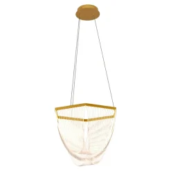 Lampadari Moderni-Selezionato da Mazzolaluce Lampadario led 35w 3000k dorato design moderno